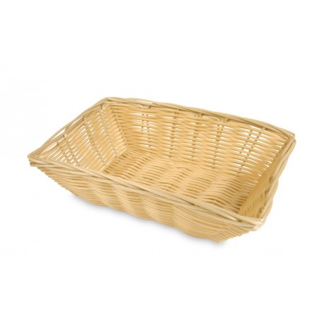 CESTA RECTANGULAR POLY RATTAN PLASTIFICADO