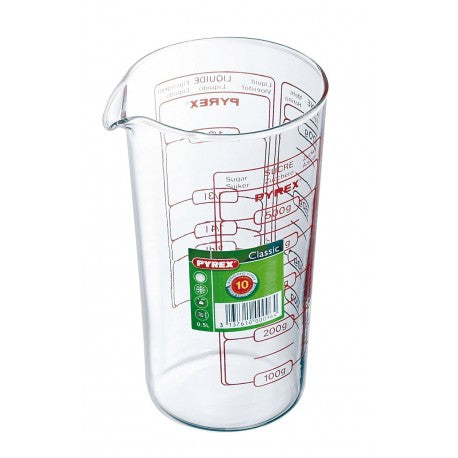 VASO MEDIDOR CLASSIC PYREX 0,5L