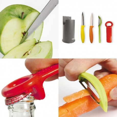 SET 4 UTENSILIOS DE COCINA CON SOPORTE