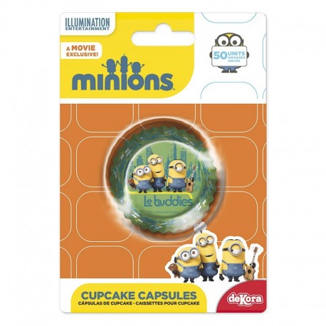 SET 50 CÁPSULAS CUPCAKES MINIONS