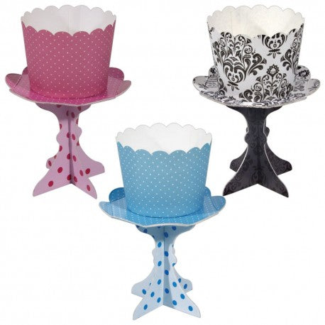 SET 6 MOLDES MUFFIN CON SOPORTE