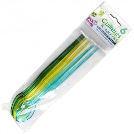 SET 6 CUCHARAS PARA CÓCTELES