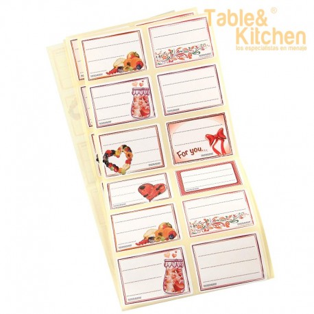 96 ETIQUETAS ADHESIVAS PARA TARROS