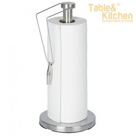 PORTARROLLOS PIE PRESTON INOX C/TOPE