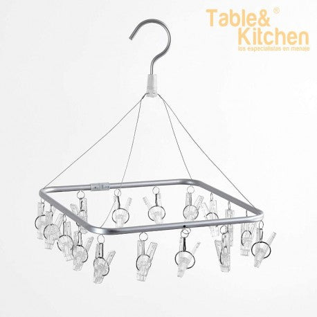 TENDEDERO PARA COLGAR CON PINZAS ALUMINIO RAYEN