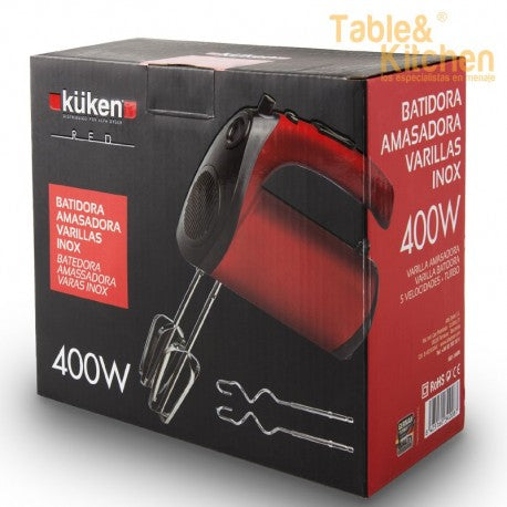 BATIDORA AMASADORA 400W ROJA