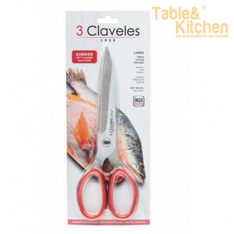 TIJERA ZURDOS COCINA PESCADO 3 CLAVELES