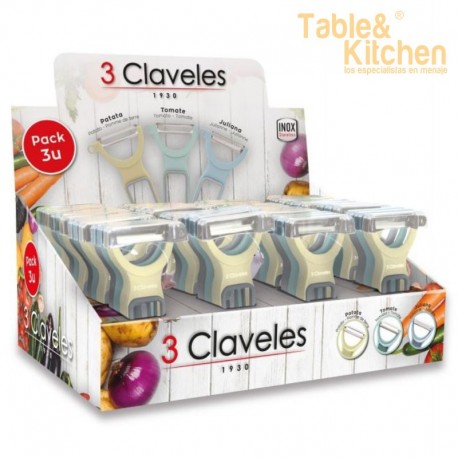 SET 3 PELADORES PATATA-TOMATE-JULIANA 3C