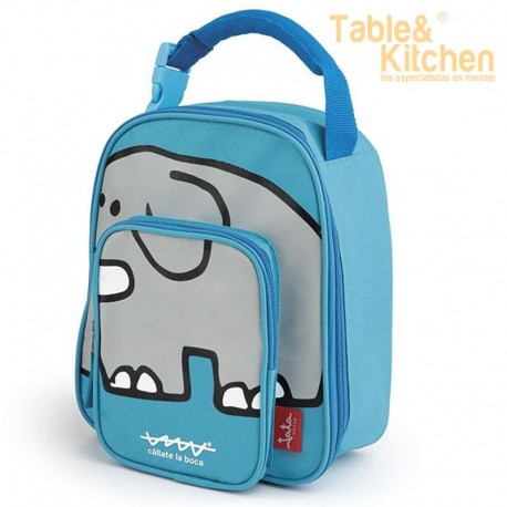 BOLSA TERMICA INFANTIL ELEFANTE AZUL
