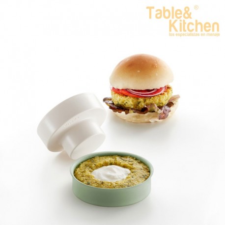 MOLDE HAMBURGUESAS  VEGGIE BURGUER VERDE
