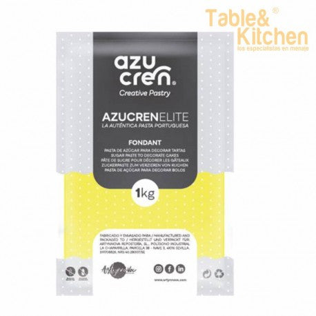 FONDANT AMARILLO LIMON 1 KG ELITE AZUCREN