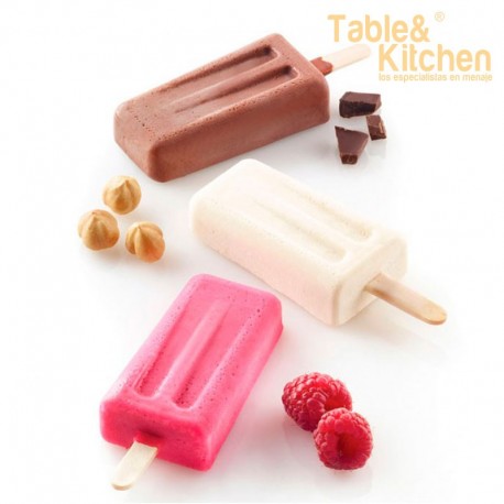 MOLDE DE SILICONA PARA 4 HELADOS MINI VINTAGE SILIKOMART