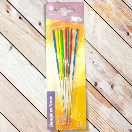 BLISTER 8 BENGALAS ESTRELLITA NEON