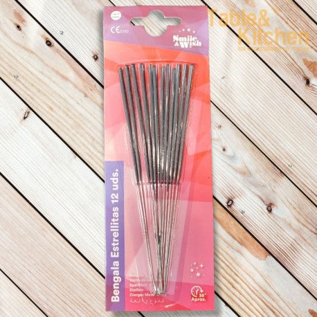 BLISTER 12 BENGALAS ESTRELLITAS