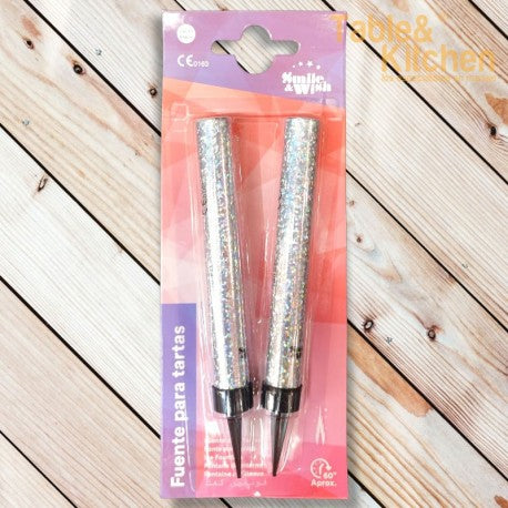 BLISTER 2 BENGALAS PLATEADAS