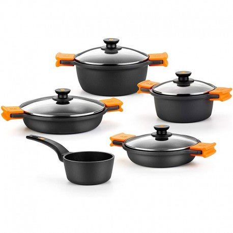 BATERIA DE COCINA 5 PZAS EFFICIENT BRA + CUCHILLO EFFICIENT