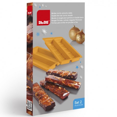 SET 2 MOLDES TURRON ESTRECHO DOBLE