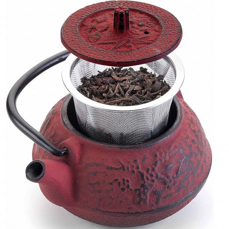 TETERA HIERRO FUNDIDO ROJA 0,25L