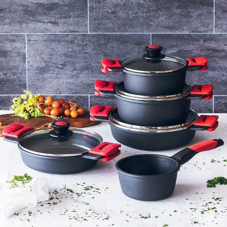 BATERIA MENAJE 5 PIEZAS PREMIERE ROJO