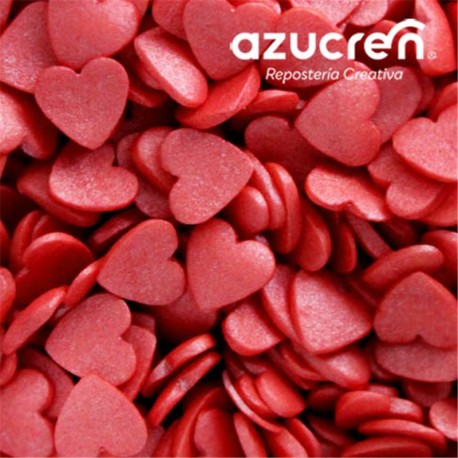 CORAZONES DE AZÚCAR ROJO 90GR