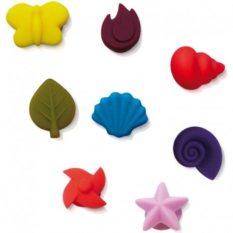 8 MARCADORES DE COPAS VIN BOUQUET