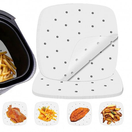 SET 20 PAPELES PERGAMINO 20X20 CM FREIDORA DE AIRE