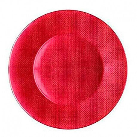 BAJO PLATO INCA METALLIC RED