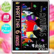 IMPRESIÓN COMESTIBLE PARA TARTA AMONG US  MODELO 001