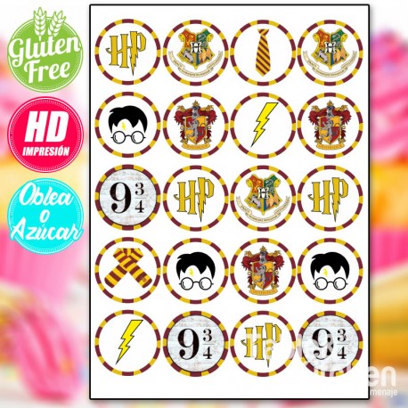 IMPRESIÓN COMESTIBLE PARA GALLETAS HARRY POTTER MODELO 003