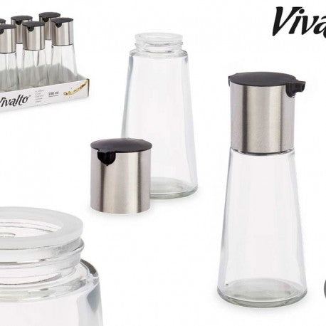 ACEITERA / VINAGRERA TRANSPARENTE ANTIGOTEO C/TAPA