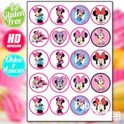 IMPRESIÓN COMESTIBLE PARA GALLETAS MINNIE MODELO 009