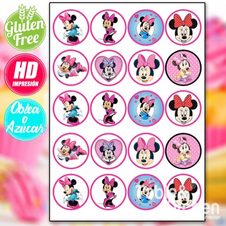 IMPRESIÓN COMESTIBLE PARA GALLETAS MINNIE MODELO 009