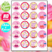 IMPRESIÓN COMESTIBLE PARA GALLETAS PEPPA PIG  MODELO 003