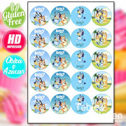 IMPRESIÓN COMESTIBLE PARA GALLETAS BLUEY MODELO 003