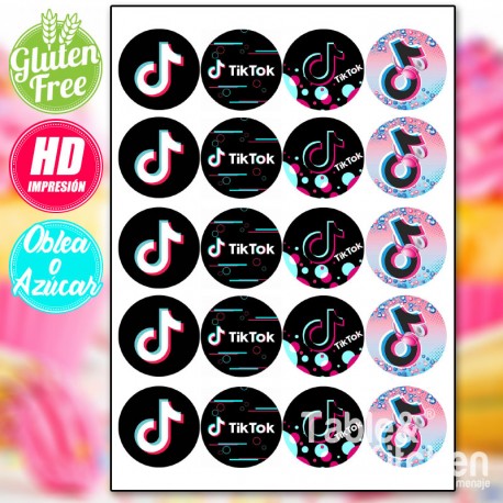 IMPRESIÓN COMESTIBLE PARA GALLETAS TIKTOK MODELO 002