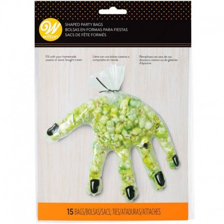 15 BOLSAS CHUCHES CON FORMA MANO