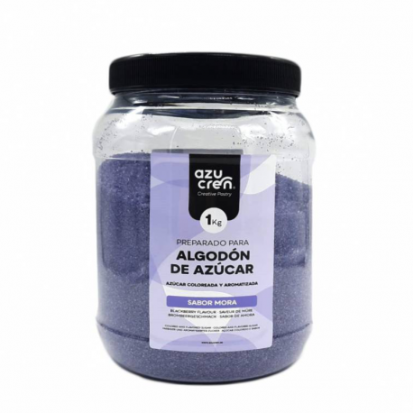 ALGODON DE AZUCAR LILA SABOR MORA 1 KG AZUCREN
