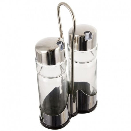 JUEGO VINAGRERA 2 PIEZAS + SOPORTE BASIC