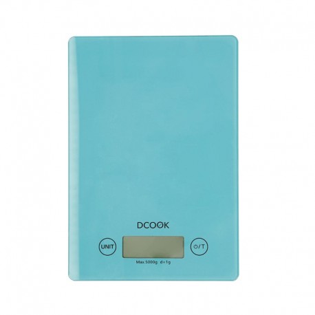 BASCULA COCINA 5KG CRISTAL DCOOK