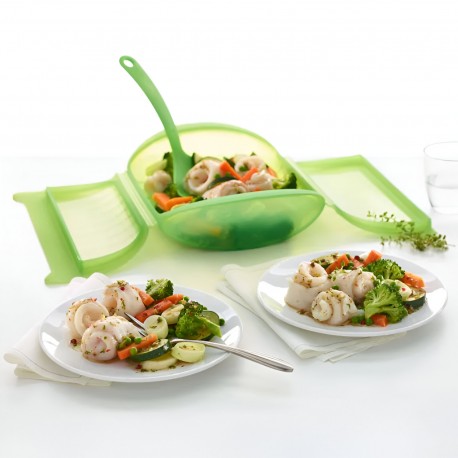 ESTUCHE DE VAPOR 3-4P C/BANDEJA MW E-VERDE R-BLANCA