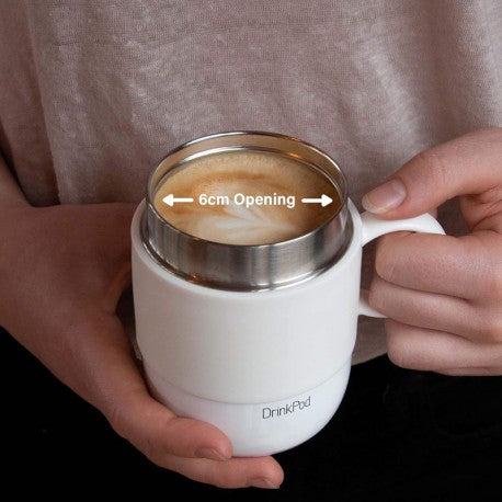 VASO TERMICO CON ASA 0.28L BLANCO DRINKPOD