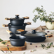 BATERIA MARKET BRA DE 4 PZAS + ASAS DE SILICONA + UTENSILIO DE SILICONA + EBOOK DE REGALO)