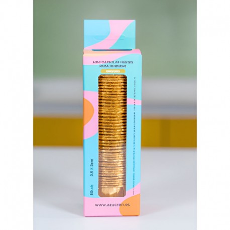 50 MINI CAPSULAS FIESTAS AZUCREN ORO / ORO