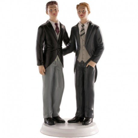 PAREJA BODA GAY ABRAZADOS 20CM