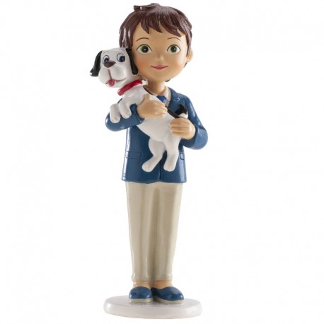 NIÑO COMUNION CON PERRO 16.5CM