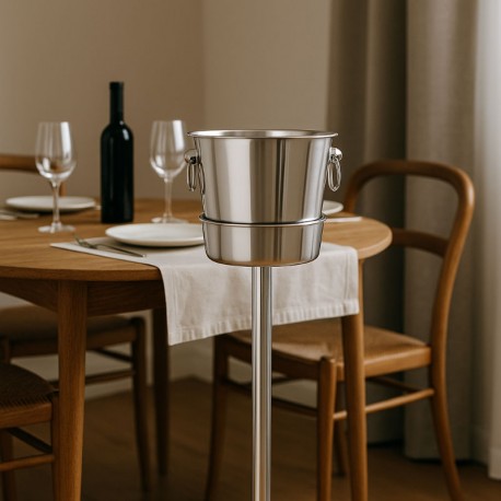 SET CUBITERA ACERO 22CM CON SOPORTE