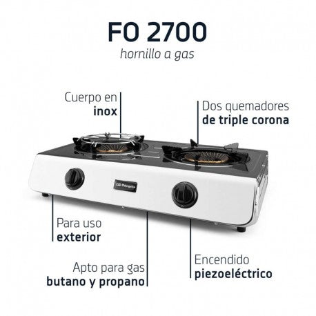 HORNILLO GAS 2 FUEGOS ORBEGOZO FO 2700