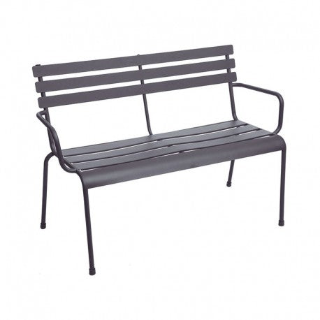 BANCO METÁLICO 114X56 XH79 CM. GRAFITO