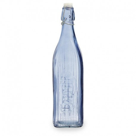 BOTELLA CUADRADA 1L AZUL VIBA QD