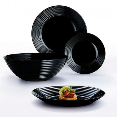 PLATO POSTRE 19CM HARENA NEGRO LUM